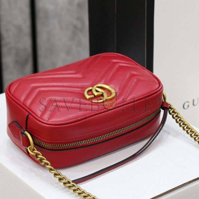 GUCCI MARMONT MATELASSE MINI BAG 448065 DTD1T 6433 172 (18*12*6cm)